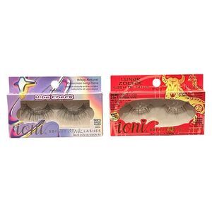 2x Ioni 3D Faux Mink False Lashes (Niu)Ox, Wispy Natural